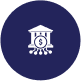 Icon with building and dollar symbol, representing NGO and nonprofit ERP solutions for donation and fund management.