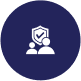 Universal Software icon with users and shield, representing secure user management, role-based access, and data protection solutions.